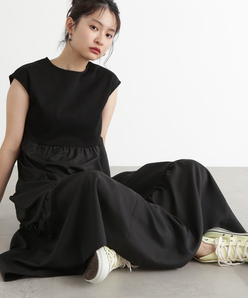 新品タグ付き　NATURAL BEAUTY BASIC ワンピース PS 完売 NATURAL BEAUTY BASIC ワンピース 楊柳ボウタイワンピース
