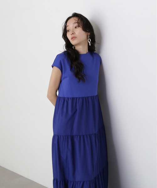 N.(N. Natural Beauty Basic)(エヌエヌナチュラルビューティーベーシック)の「【PS/低身長サイズ】ドッキングティアードワンピース(ワンピース・レディース・オフホワイト/ブラック/ブルー・MEDIUM/PS)」の17枚目の写真