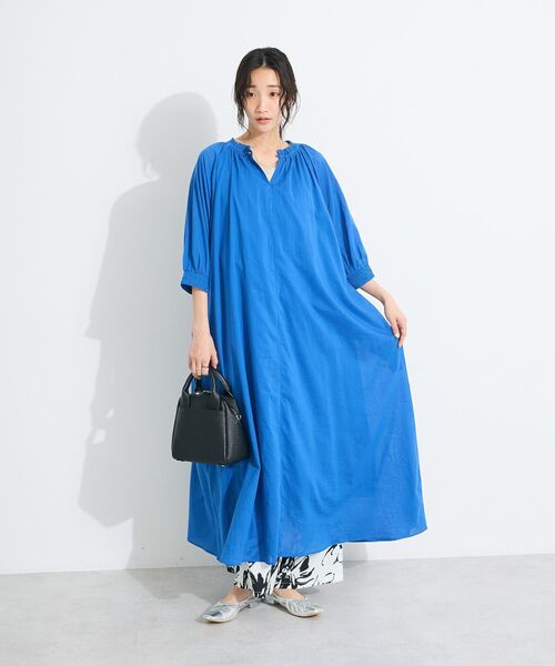 S MAX MARA アウトレット●MELODIE ギャザーネックワンピース ハイブリッドタイプライター ギャザーネックワンピース | maison