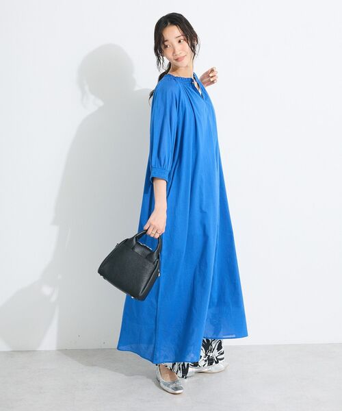 CRAFT STANDARD BOUTIQUE（クラフトスタンダードブティック）の「2WAY綿ボイルギャザーネックワンピース（ワンピース・レディース・レッド/ブルー/その他14・FREE）」の21枚目の写真