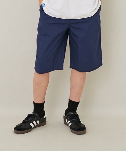 GLAZOS(グラソス)の「【大人向けサイズあり】【セットアップ対応】タイプライター・イージーハーフパンツ(その他パンツ・キッズ・ネイビー/カラフル/チャコール/カーキ/ベージュ/ブラウン・170cm/160cm/180cm/150cm)」の1枚目の写真