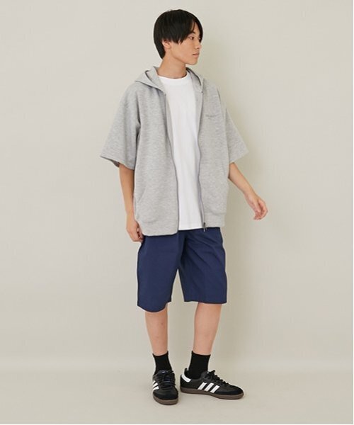 GLAZOS（グラソス）の「【大人向けサイズあり】【セットアップ対応】タイプライター・イージーハーフパンツ（その他パンツ・キッズ・ネイビー/カラフル/チャコール/カーキ/ベージュ/ブラウン・170cm/160cm/180cm/150cm）」の9枚目の写真