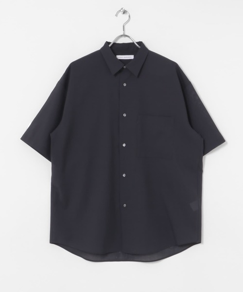 黒のショートスリーブシャツ セール】ウォッシャブルウールサイロフィルショートスリーブ
