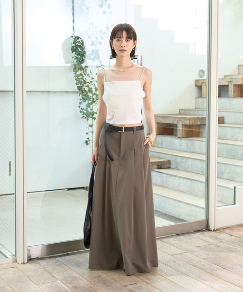 Rouge vif（ルージュヴィフ）の「サイドテープカップ付きキャミ（キャミソール・レディース・ブラック/オフホワイト・フリー）」の12枚目の写真