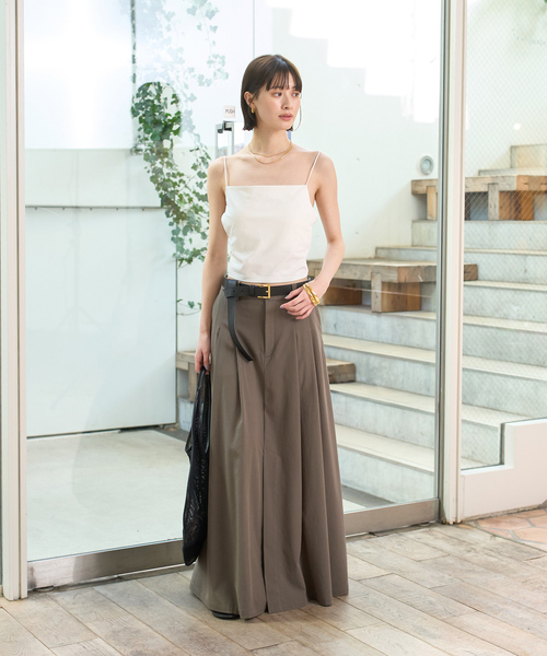 Rouge vif（ルージュヴィフ）の「サイドテープカップ付きキャミ（キャミソール・レディース・ブラック/オフホワイト・フリー）」の15枚目の写真