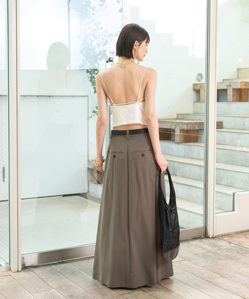 Rouge vif（ルージュヴィフ）の「サイドテープカップ付きキャミ（キャミソール・レディース・ブラック/オフホワイト・フリー）」の17枚目の写真