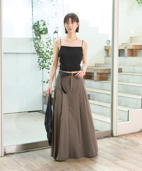 Rouge vif（ルージュヴィフ）の「サイドテープカップ付きキャミ（キャミソール・レディース・ブラック/オフホワイト・フリー）」の21枚目の写真