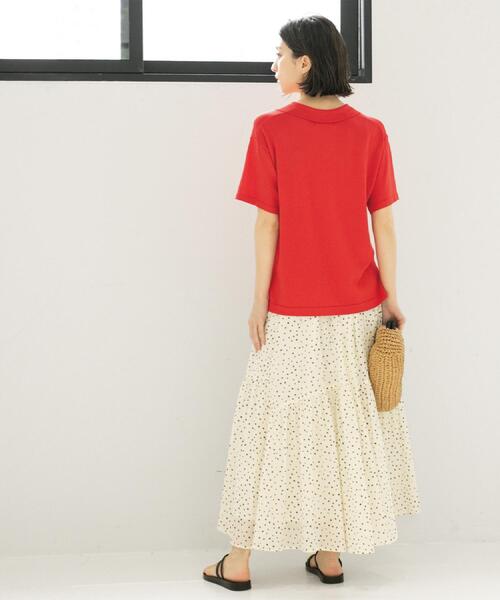 OPAQUE.CLIP(オペークドットクリップ)の「ギャザーフレアスカート/オーガニックコットン混【洗濯機洗い可】(スカート・レディース・グリーン系その他2/ホワイト系8/ブラック/レッド系・38/40/42)」の17枚目の写真