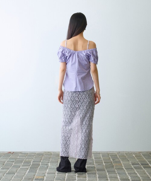 CODE A（コードエー）の「sporty gathered blouse（シャツ/ブラウス・レディース・ライトパープル/ネイビー/ピンク/サックスブルー・00）」の14枚目の写真