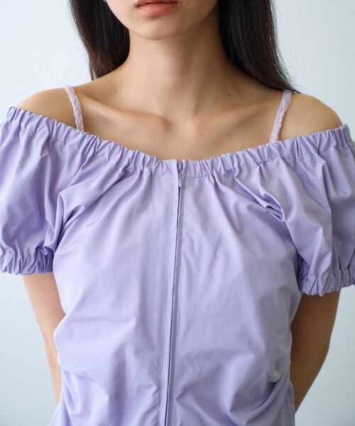 CODE A（コードエー）の「sporty gathered blouse（シャツ/ブラウス・レディース・ライトパープル/ネイビー/ピンク/サックスブルー・00）」の15枚目の写真