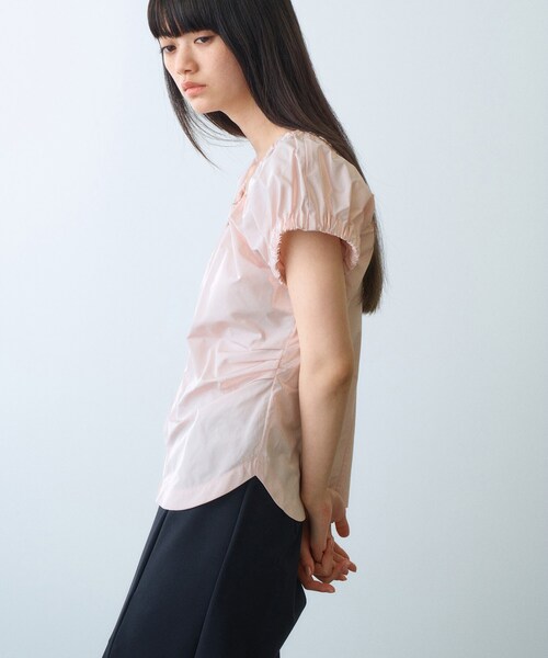 CODE A（コードエー）の「sporty gathered blouse（シャツ/ブラウス・レディース・ライトパープル/ネイビー/ピンク/サックスブルー・00）」の17枚目の写真