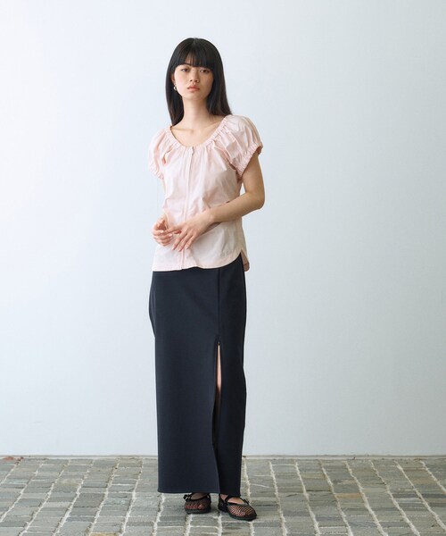 CODE A（コードエー）の「sporty gathered blouse（シャツ/ブラウス・レディース・ライトパープル/ネイビー/ピンク/サックスブルー・00）」の18枚目の写真