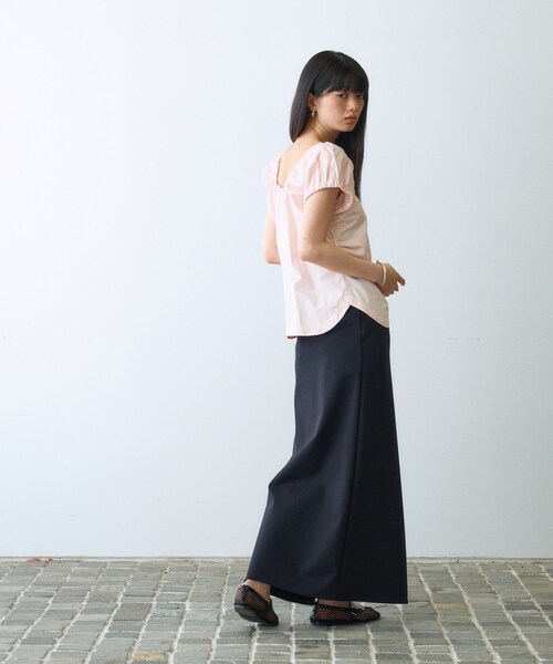 CODE A（コードエー）の「sporty gathered blouse（シャツ/ブラウス・レディース・ライトパープル/ネイビー/ピンク/サックスブルー・00）」の19枚目の写真