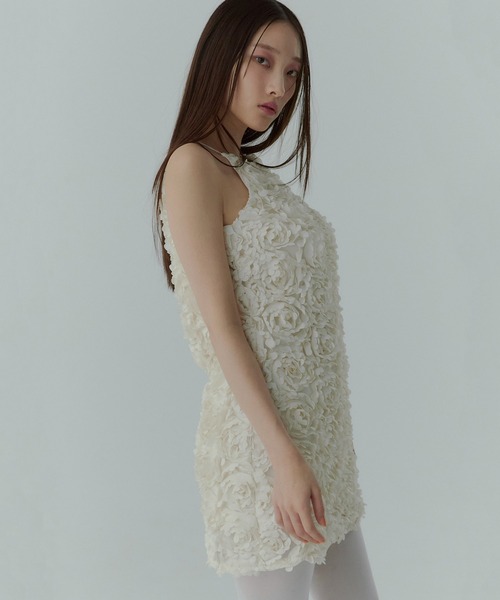 ボリュームフラワーモチーフアメスリワンピース（ワンピース）｜EIMY