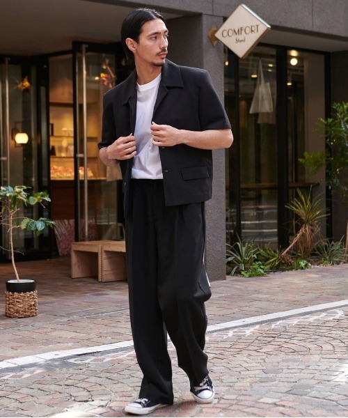 CavariA(キャバリア)の「『CavariA/キャバリア』半袖シャツJKT(シャツ/ブラウス・メンズ・ベージュ/ブラック・L/M)」の3枚目の写真