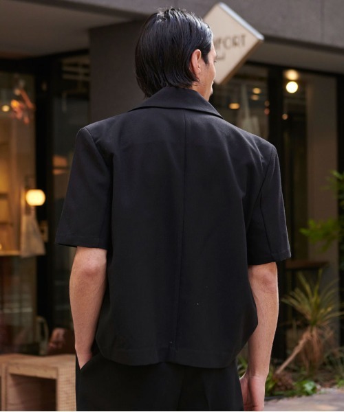 CavariA(キャバリア)の「『CavariA/キャバリア』半袖シャツJKT(シャツ/ブラウス・メンズ・ベージュ/ブラック・L/M)」の5枚目の写真