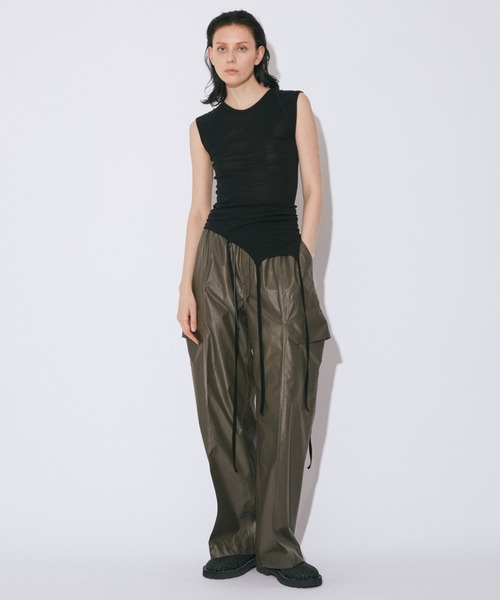 beautiful people（ビューティフルピープル）の「double-end dry touchjersey rib tank top（タンクトップ・レディース・チャコール/オリーブ/ブラック・36）」の6枚目の写真