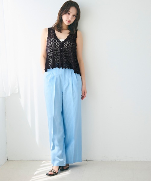 coca（coca）（コカ）の「【WEB限定セール】レースベスト（ベスト・レディース・ブラウン/アイボリー・ONE SIZE）」の17枚目の写真