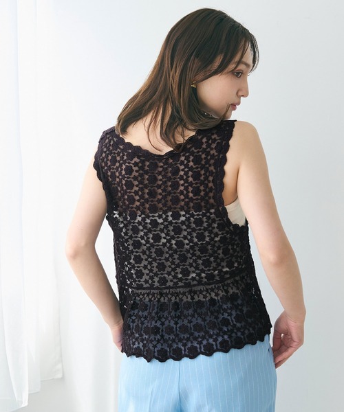coca（coca）（コカ）の「【WEB限定セール】レースベスト（ベスト・レディース・ブラウン/アイボリー・ONE SIZE）」の18枚目の写真