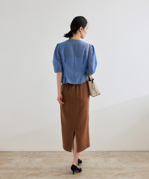 ROPE'（ロペ）の「【洗える・羽織にもなる】Vネック5分袖パフスリーブブラウス（シャツ/ブラウス・レディース・ホワイト系その他2/ブラック/ブルー系その他4/ホワイト系その他・FREE）」の17枚目の写真