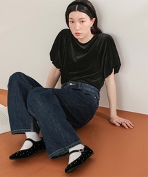 titivate | シアーベロアバルーンスリーブトップス(Tシャツ/カットソー)