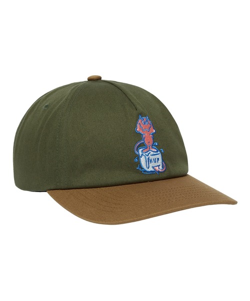 HUF(ハフ)の「MELT 5 PANEL SNAPBACK(キャップ・メンズ・グリーン/ナチュラル・O/S)」の2枚目の写真