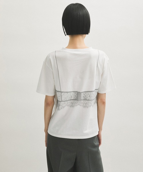 PROTAGONISTA（プロタゴニスタ）の「【PROTAGONISTA(プロタゴニスタ)】別注 LANGELIE TEE（Tシャツ/カットソー・レディース・ホワイト/ライトグレー・FREE）」の12枚目の写真