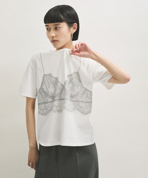 PROTAGONISTA（プロタゴニスタ）の「【PROTAGONISTA(プロタゴニスタ)】別注 LANGELIE TEE（Tシャツ/カットソー・レディース・ホワイト/ライトグレー・FREE）」の9枚目の写真