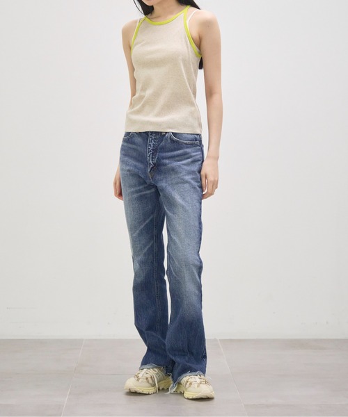 GOOD PEOPLE GOOD STITCHING GOOD PRODUCT(グッドピープルグッドスティッチンググッドプロダクト)の「【GOOD PEOPLE GOOD STITCHING GOOD PRODUCT/グッドピープルグッドスティッチンググッドプロダクト】Tank Top/タンクトップ(タンクトップ・レディース・ブラック/ベージュ/ライム/グレー・SMALL)」の6枚目の写真