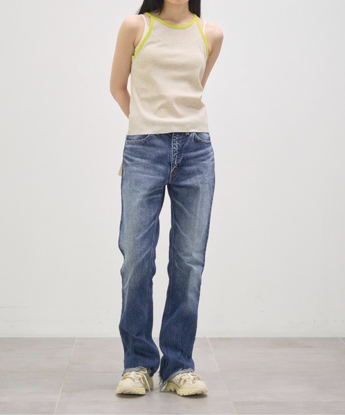 GOOD PEOPLE GOOD STITCHING GOOD PRODUCT(グッドピープルグッドスティッチンググッドプロダクト)の「【GOOD PEOPLE GOOD STITCHING GOOD PRODUCT/グッドピープルグッドスティッチンググッドプロダクト】Tank Top/タンクトップ(タンクトップ・レディース・ブラック/ベージュ/ライム/グレー・SMALL)」の7枚目の写真