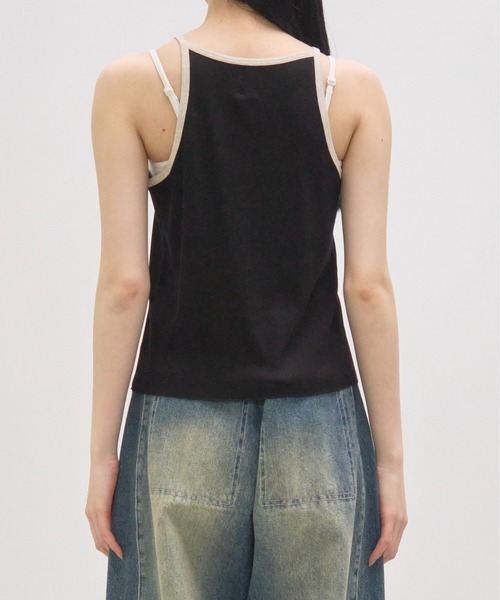 GOOD PEOPLE GOOD STITCHING GOOD PRODUCT(グッドピープルグッドスティッチンググッドプロダクト)の「【GOOD PEOPLE GOOD STITCHING GOOD PRODUCT/グッドピープルグッドスティッチンググッドプロダクト】Tank Top/タンクトップ(タンクトップ・レディース・ブラック/ベージュ/ライム/グレー・SMALL)」の18枚目の写真