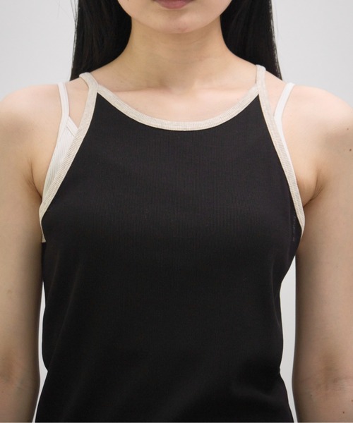GOOD PEOPLE GOOD STITCHING GOOD PRODUCT(グッドピープルグッドスティッチンググッドプロダクト)の「【GOOD PEOPLE GOOD STITCHING GOOD PRODUCT/グッドピープルグッドスティッチンググッドプロダクト】Tank Top/タンクトップ(タンクトップ・レディース・ブラック/ベージュ/ライム/グレー・SMALL)」の19枚目の写真