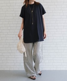 ロング丈ラウンドヘムカットソー