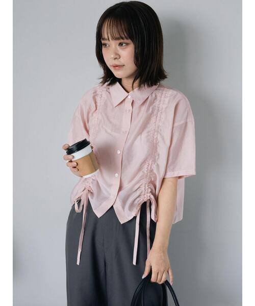 ehka sopo（エヘカソポ）の「ドロストシャツ（シャツ/ブラウス・レディース・キナリ/ピンク/サックスブルー/グレー・F）」の13枚目の写真