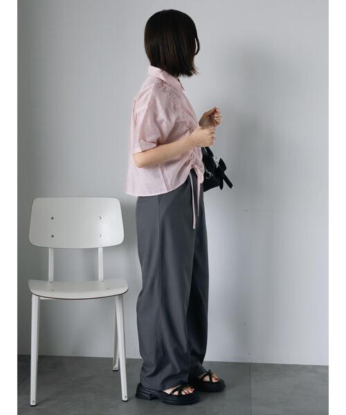 ehka sopo（エヘカソポ）の「ドロストシャツ（シャツ/ブラウス・レディース・キナリ/ピンク/サックスブルー/グレー・F）」の19枚目の写真