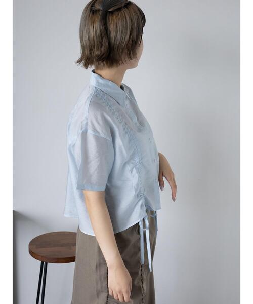 ehka sopo（エヘカソポ）の「ドロストシャツ（シャツ/ブラウス・レディース・キナリ/ピンク/サックスブルー/グレー・F）」の22枚目の写真