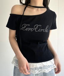 オフショルフリルTシャツ