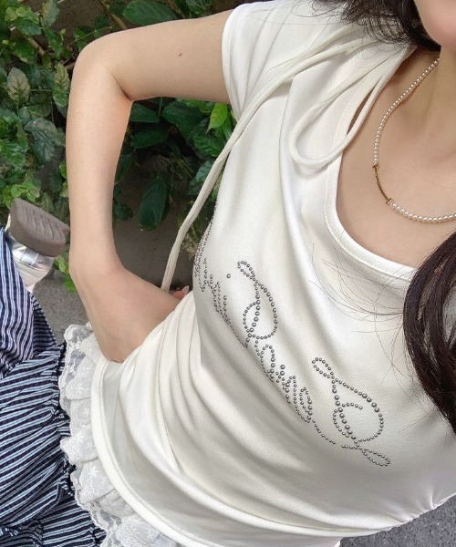 LAC-VERT(ラック・ヴェール)の「オフショルフリルTシャツ(Tシャツ/カットソー・レディース・グレー/ブラック/ホワイト/イエロー・FREE)」の21枚目の写真