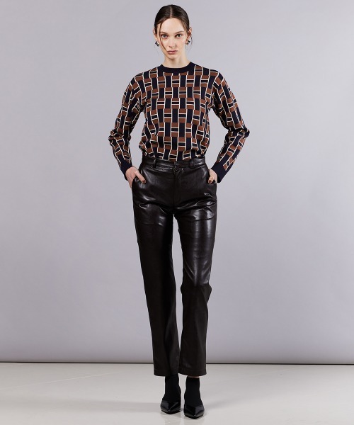 Sov.(ソブ)の「フェイクスキン スキニーパンツ(その他パンツ・レディース・ダークブラウン/ブラック・36/38)」の7枚目の写真