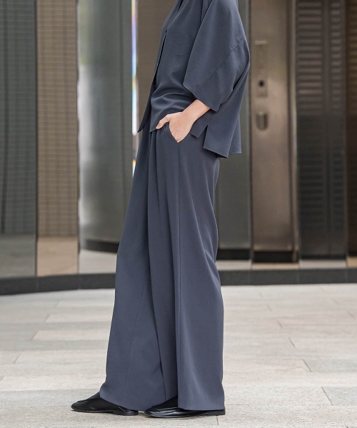 セール】キレリワイドパンツ≪洗濯機で洗える≫（スラックス）｜la.f