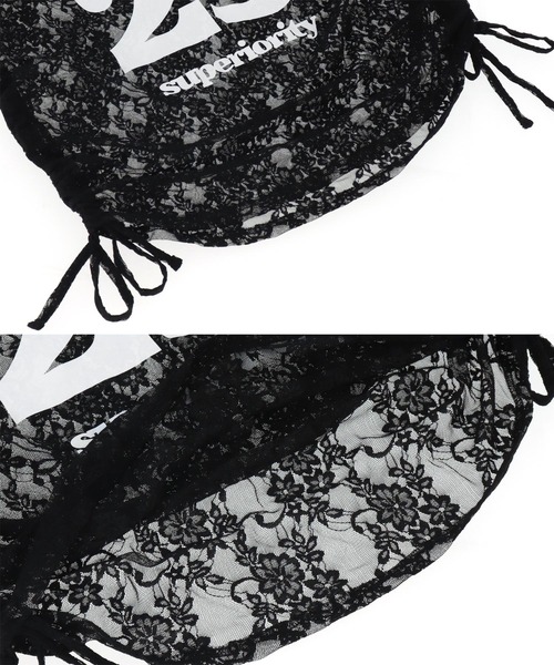 ANAP GｉRL（アナップガール）の「レース 切り替え ゲームシャツ【キッズお揃い】（Tシャツ/カットソー・キッズ・ネイビー/ライトピンク/グレー・M/S/XS）」の5枚目の写真