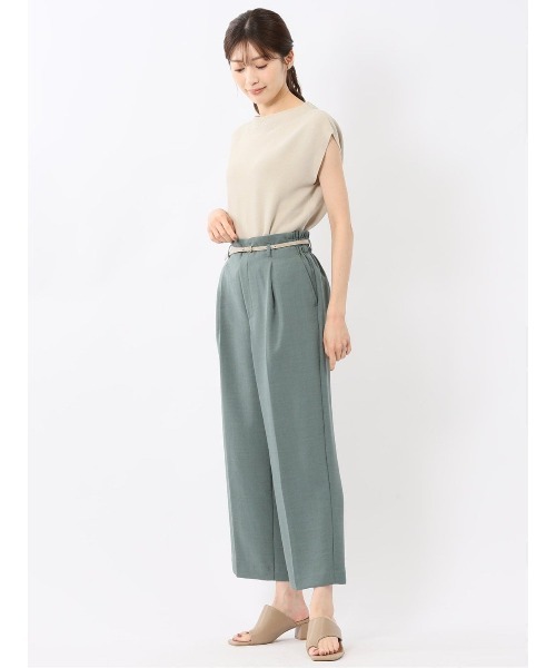 m.f.editorial(エムエフエディトリアル)の「【UVカット 接触冷感 アンチピリング】m.f.エディトリアル レディース 無縫製ガーター フレンチ袖 クルーニット(ニット/セーター・レディース・ブラック/サックスブルー/ベージュ・LARGE/MEDIUM)」の16枚目の写真