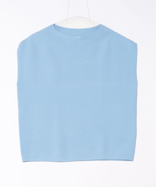 m.f.editorial(エムエフエディトリアル)の「【UVカット 接触冷感 アンチピリング】m.f.エディトリアル レディース 無縫製ガーター フレンチ袖 クルーニット(ニット/セーター・レディース・ブラック/サックスブルー/ベージュ・LARGE/MEDIUM)」の17枚目の写真