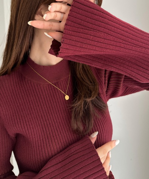 ranan　8月③ セール】フレアースリーブニュアンスカラーニット（ニット