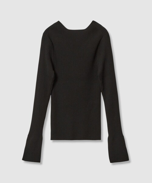 allureville（アルアバイル）の「袖釦Vネックプルオーバー（ニット/セーター・レディース・ブラック/オフホワイト/キャメル/オレンジ・2）」の6枚目の写真