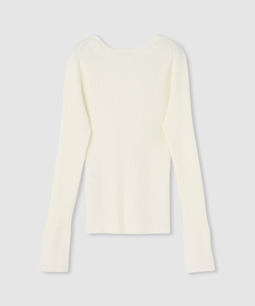 allureville（アルアバイル）の「袖釦Vネックプルオーバー（ニット/セーター・レディース・ブラック/オフホワイト/キャメル/オレンジ・2）」の11枚目の写真