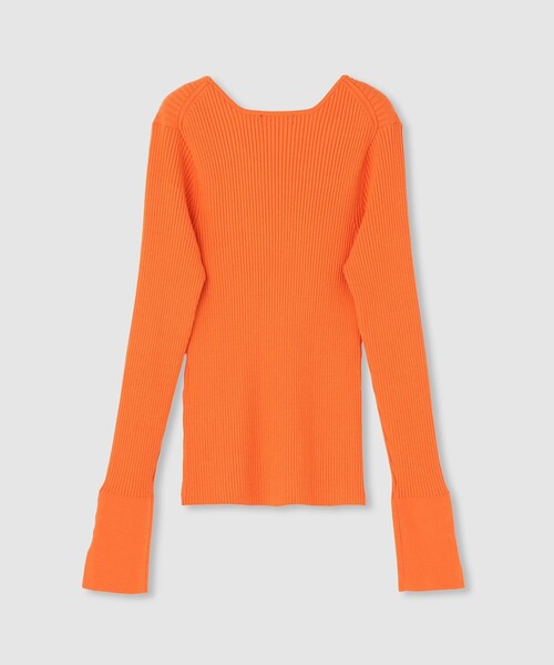 allureville（アルアバイル）の「袖釦Vネックプルオーバー（ニット/セーター・レディース・ブラック/オフホワイト/キャメル/オレンジ・2）」の13枚目の写真