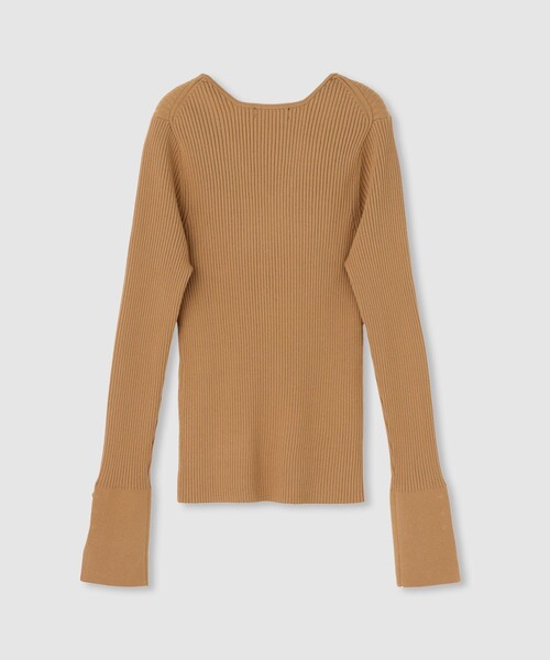 allureville（アルアバイル）の「袖釦Vネックプルオーバー（ニット/セーター・レディース・ブラック/オフホワイト/キャメル/オレンジ・2）」の15枚目の写真