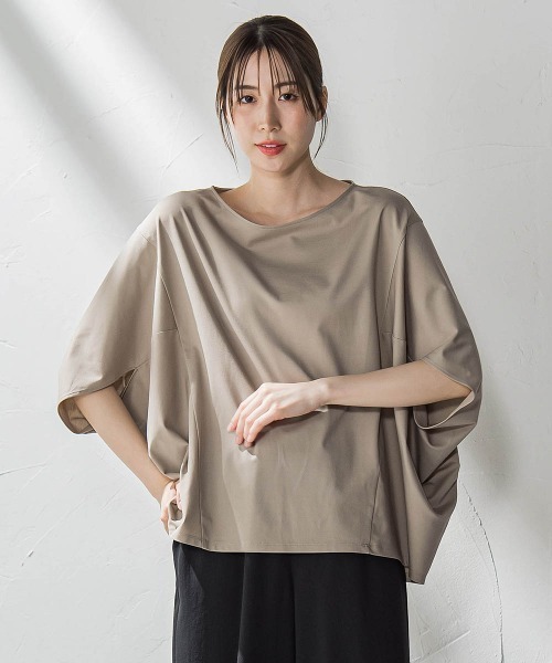 tシャツ ハリプルジャージカットソー「洗濯機で洗える」 レディース セール】ハリプルジャージカットソー≪洗濯機で洗える≫（T