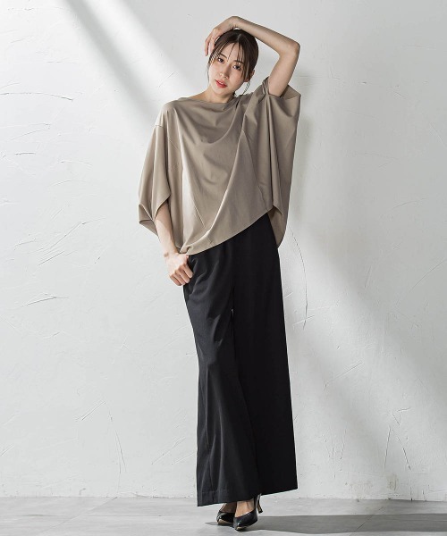 tシャツ ハリプルジャージカットソー「洗濯機で洗える」 レディース セール】ハリプルジャージカットソー≪洗濯機で洗える≫（T